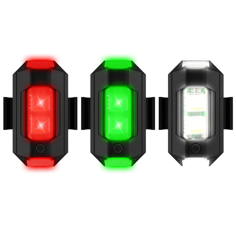Drone signal light with 7-colour LED indicators and strobe function for enhanced flight visibility