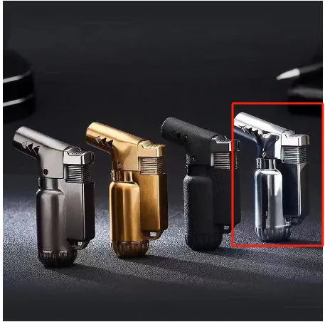 HB805-1 full metal windproof lighter in black, gold, grey, and silver colour options