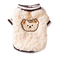 Soft fleece dog hoodie in animal pattern for autumn winter warm wear with pullover design
