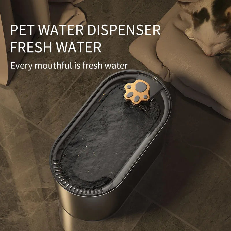 Berlin blue automatic pet water fountain with LED light on a 3-litre BPA-free plastic base
