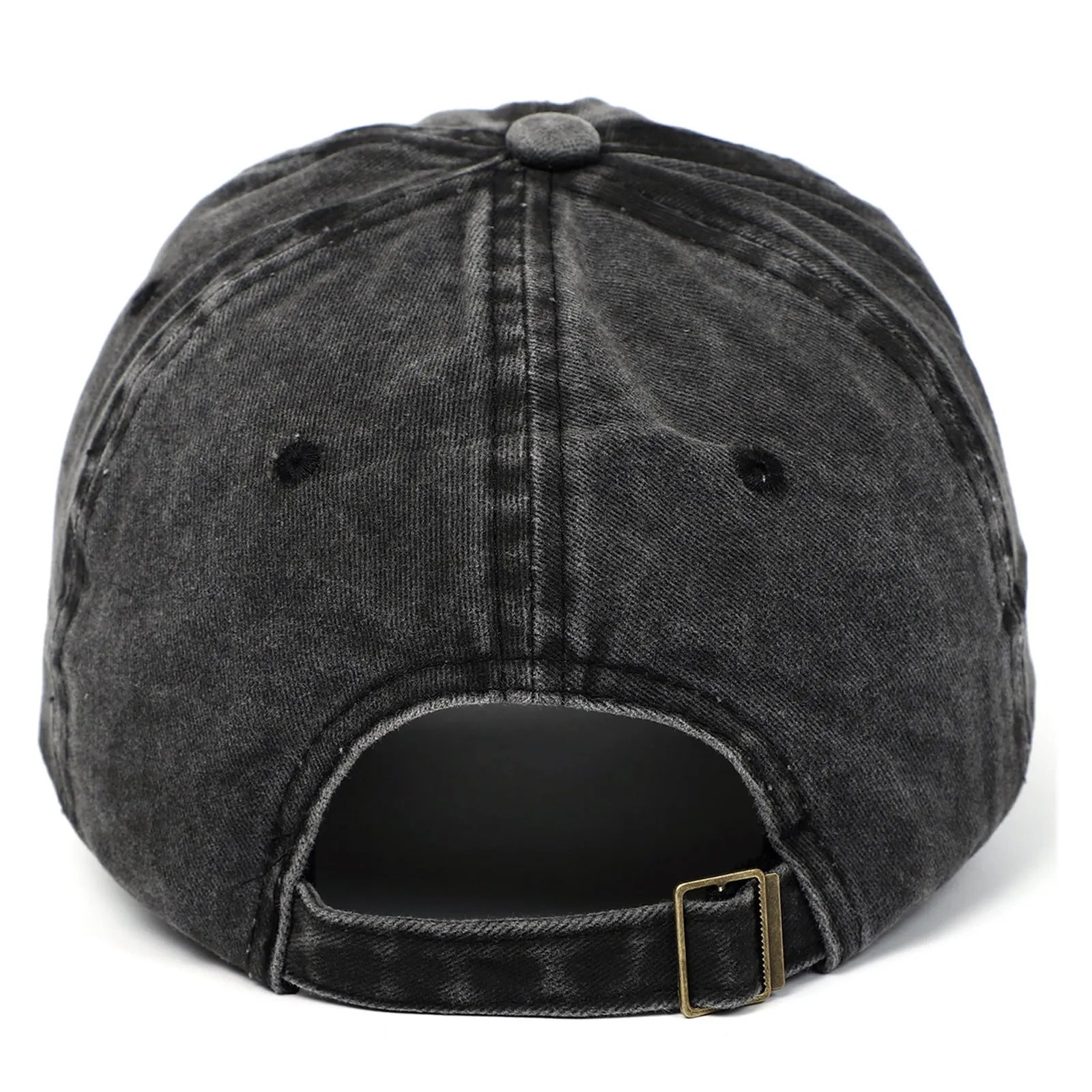 Retro embroidered cotton baseball cap with adjustable strap in multiple colour options
