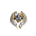 Angel wings geometric design adjustable ring with US size 8 opening band for men and women