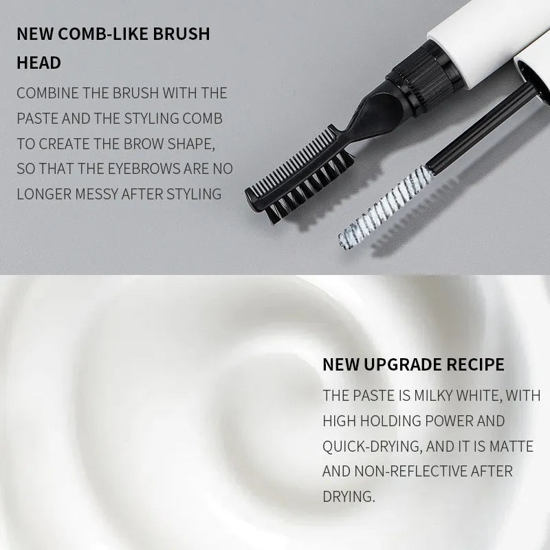 Eyebrow shaping gel with applicator brush for natural wild eyebrow styling