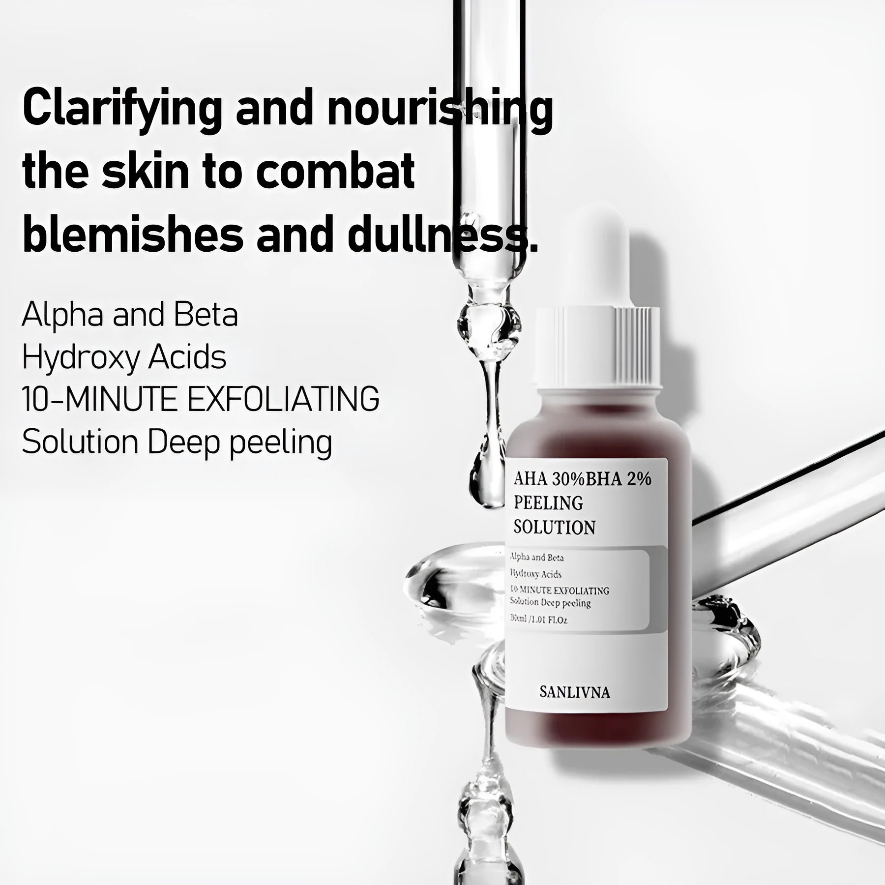 30ml bottle of tartaric acid facial essence for women universal skin type