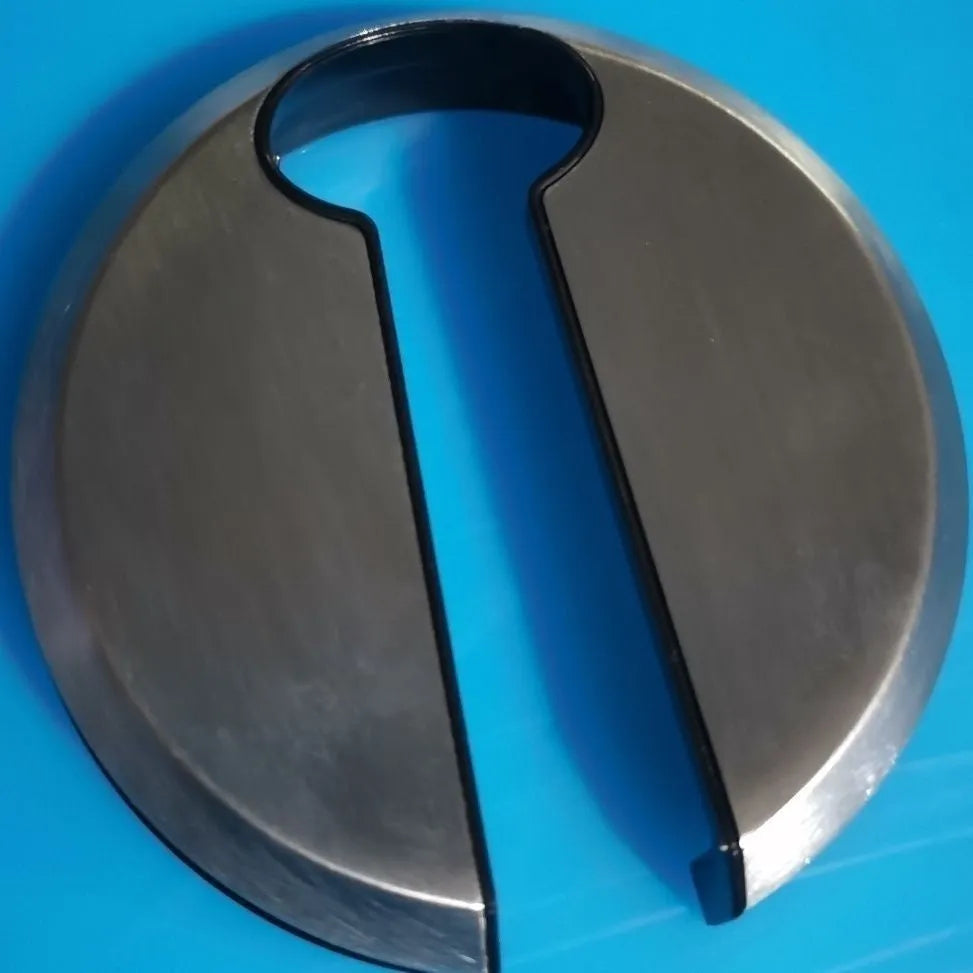 Stainless steel kitchen tool with a bottle opener and a corkscrew foil cutter.