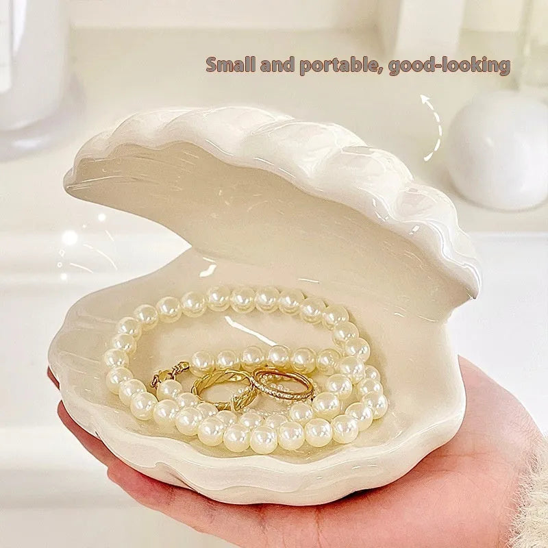 White porcelain decorative tray with optional small night light in pink or white colour options