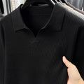 Men's loose fit casual jumper in green colour shown front view