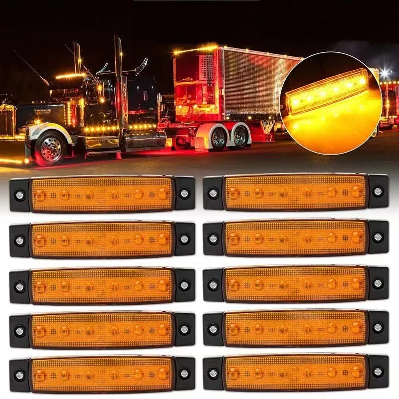 Trailer side warning light with PVC housing in multiple colour options for vehicle modification