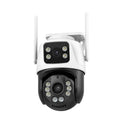 Wireless outdoor security camera with dual-screen remote monitoring capability and 3MP resolution