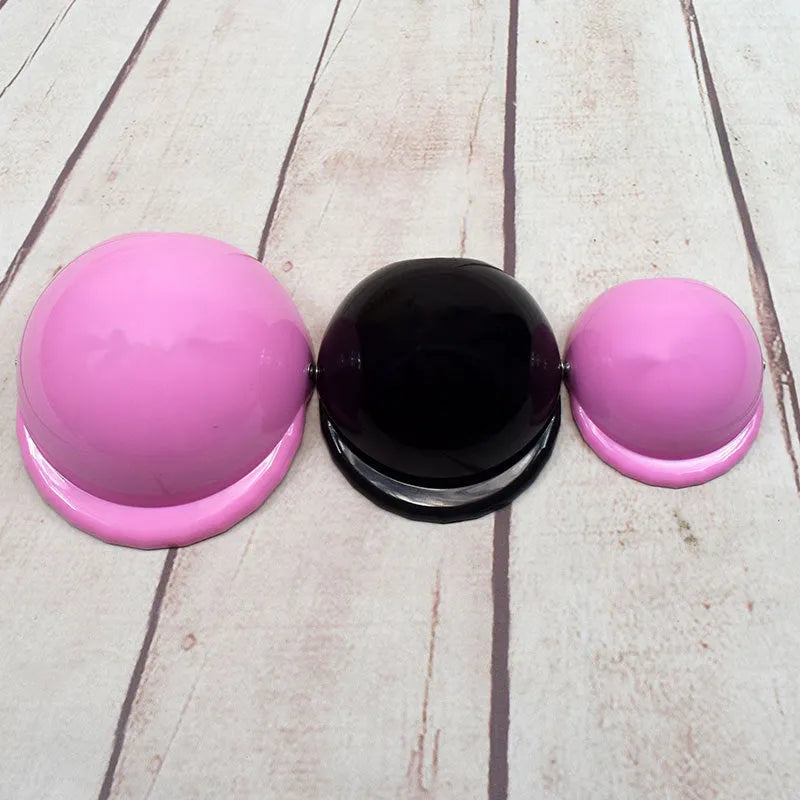 Plastic dog motorcycle helmet in solid colours with Japanese South Korean style design