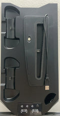 PS5 charging base radiator in black and white showing controller storage slots and cooling design