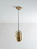 Nordic minimalist spherical glass chandelier in clear, smoky grey or cognac colour