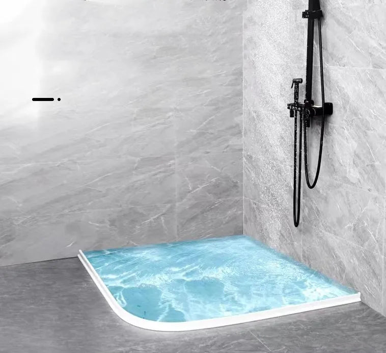 Flexible silicone bathroom water blocking strip in black colour for shower room waterproofing