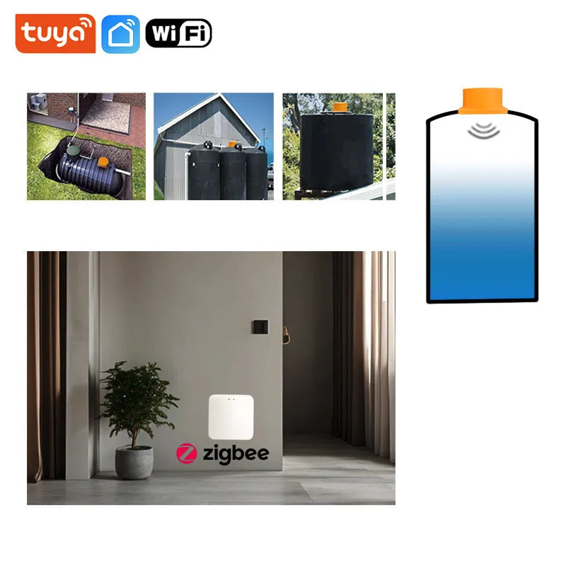 Wireless fluid level monitor for tank remote monitoring with mobile app control