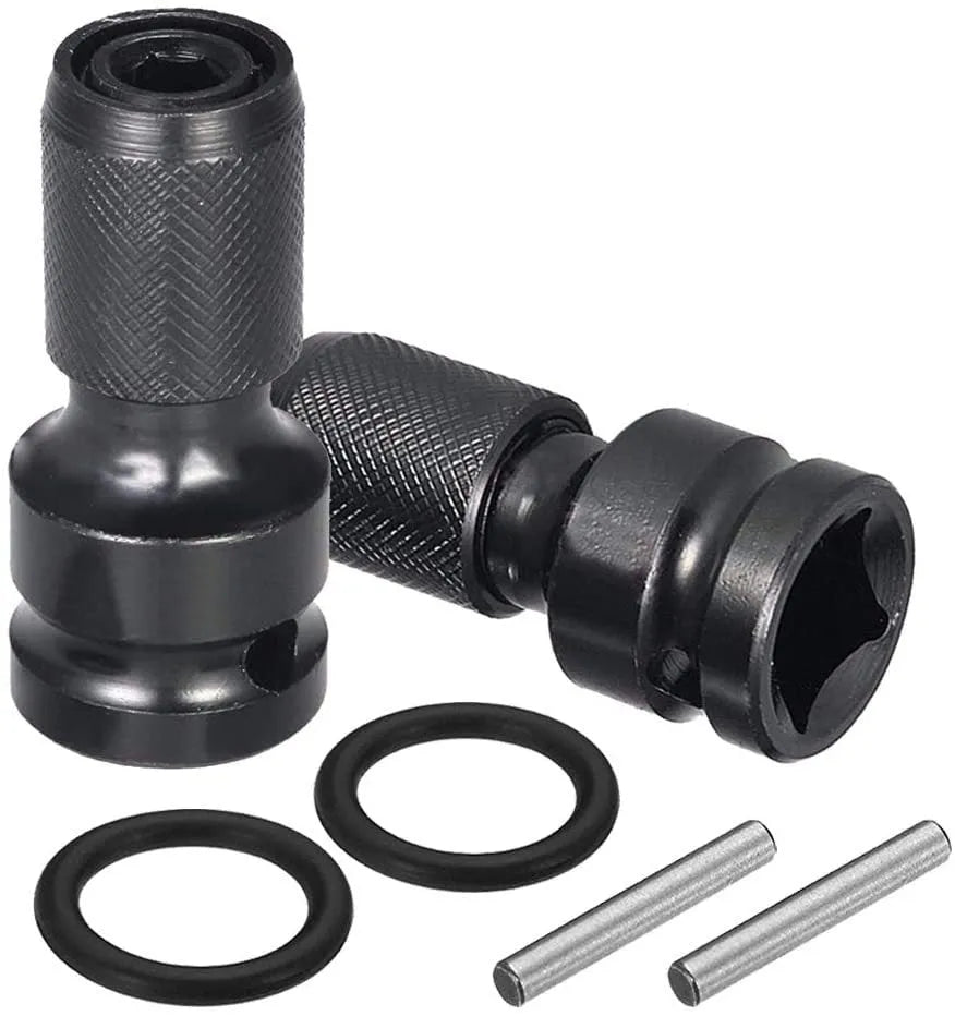 No. 45 steel telescopic scaling bit holder for square drive to hexagonal fastener conversion.