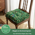 American floral pattern dining chair cushion with 40cm square dimensions and 8cm thick PP cotton filler