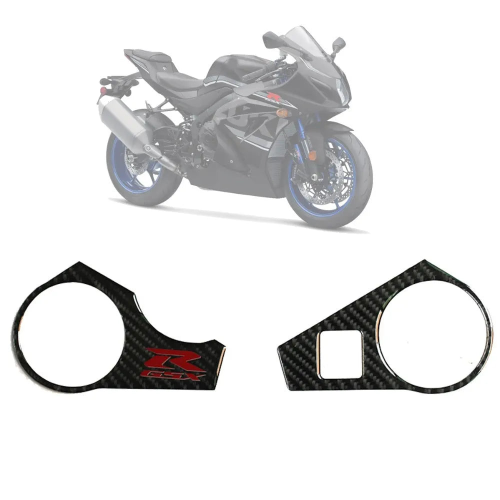 Black carbon fibre pattern adhesive sticker for SUZUKI GSXR1000 L1 motorcycle upper fairing plate.