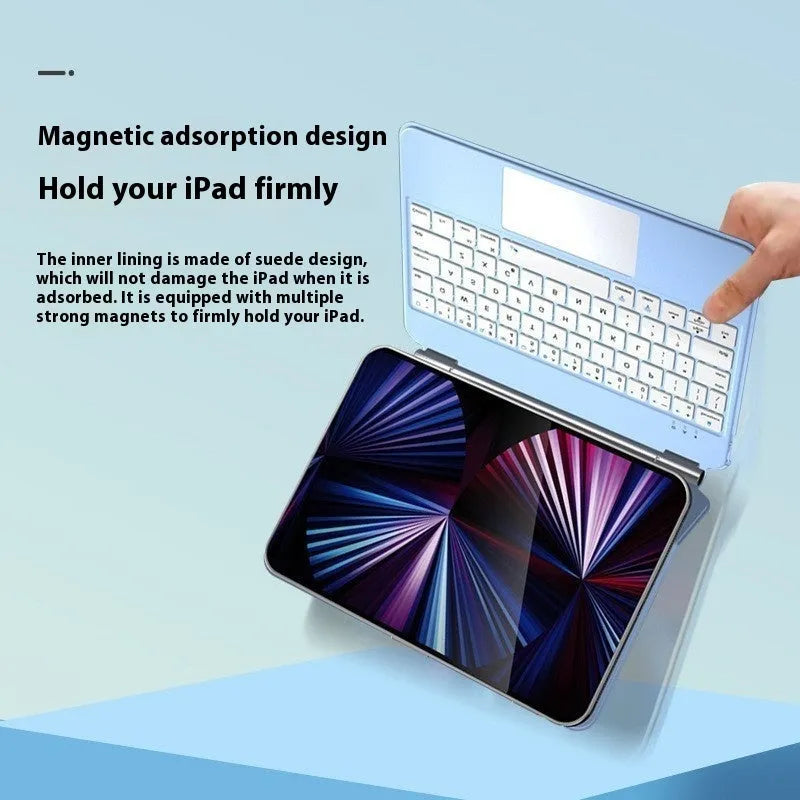 Magnetic Bluetooth keyboard with protective sleeve for 11 inch iPad tablets in multiple colour options