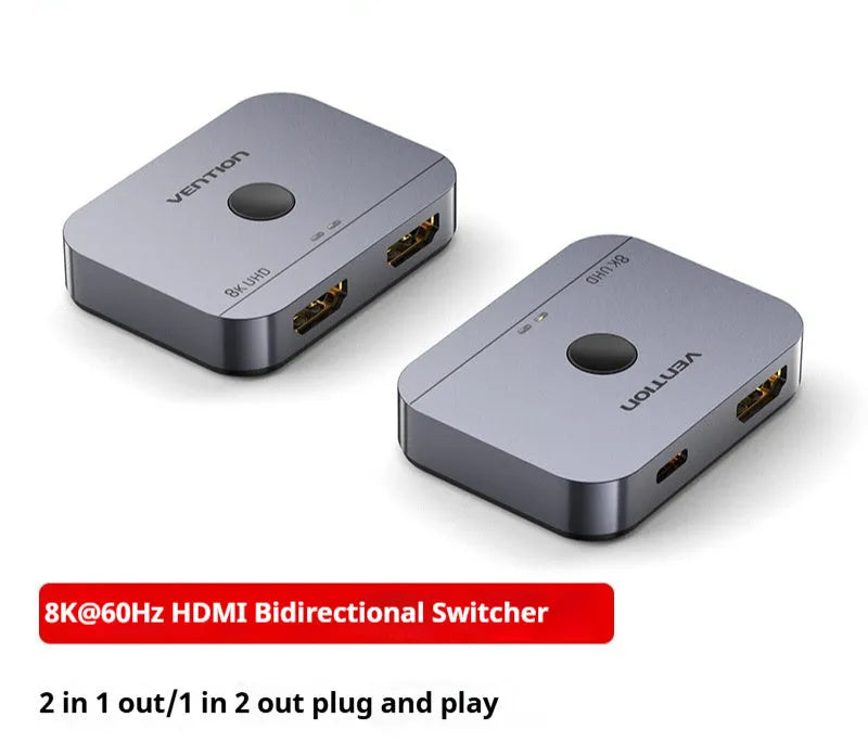 Alloy cable separator for computer to television audio and video conversion in grey colour