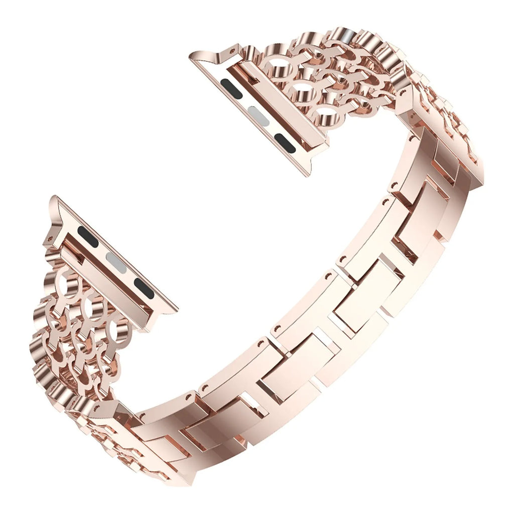 Stainless steel mesh watch strap for iWatch 38-49mm in silver finish