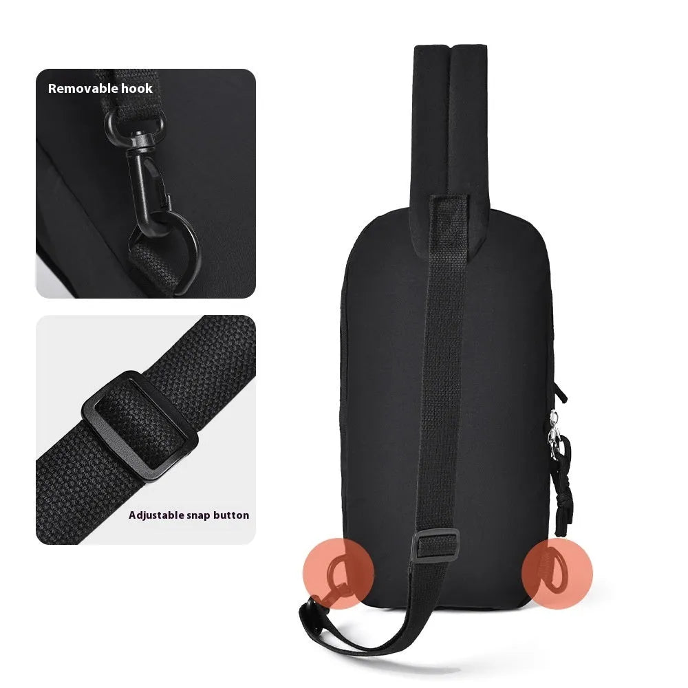 Outdoor crossbody bag in nylon with adjustable strap and mobile phone compartment