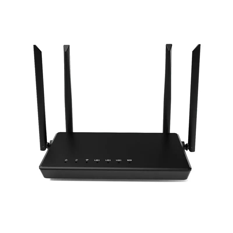 Portable WiFi router with 300m range and metal housing in white or black colour