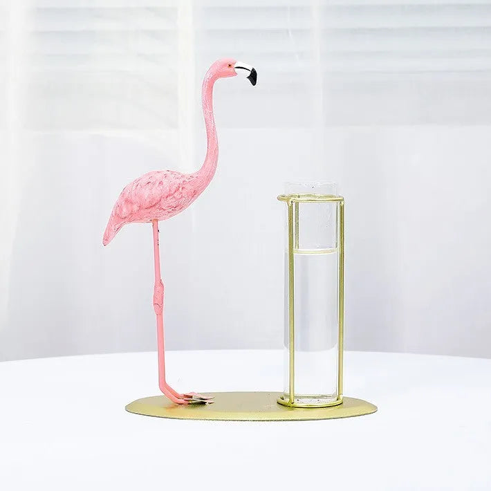 Electroplated colourful glass vase with thicker bottom, 7cm wide 22cm tall, on table