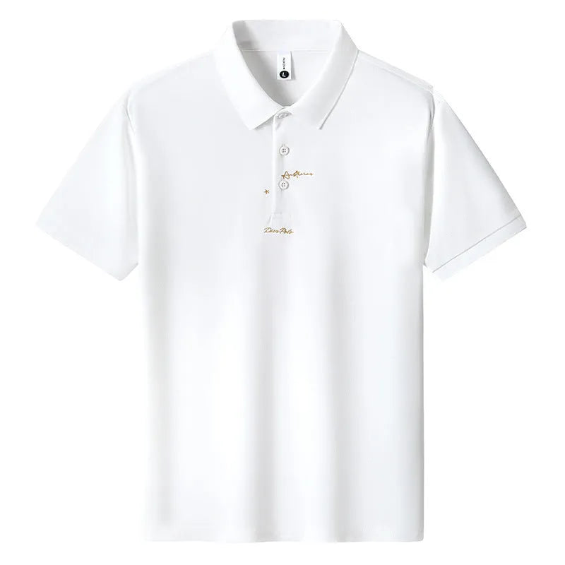 Men's loose fit casual cotton T-shirt with short sleeves and a letter pattern, shown in multiple colours.