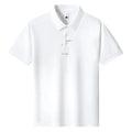 Men's loose fit casual cotton T-shirt with short sleeves and a letter pattern, shown in multiple colours.