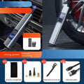Wireless digital display car air pump and vacuum cleaner with storage bag and accessories