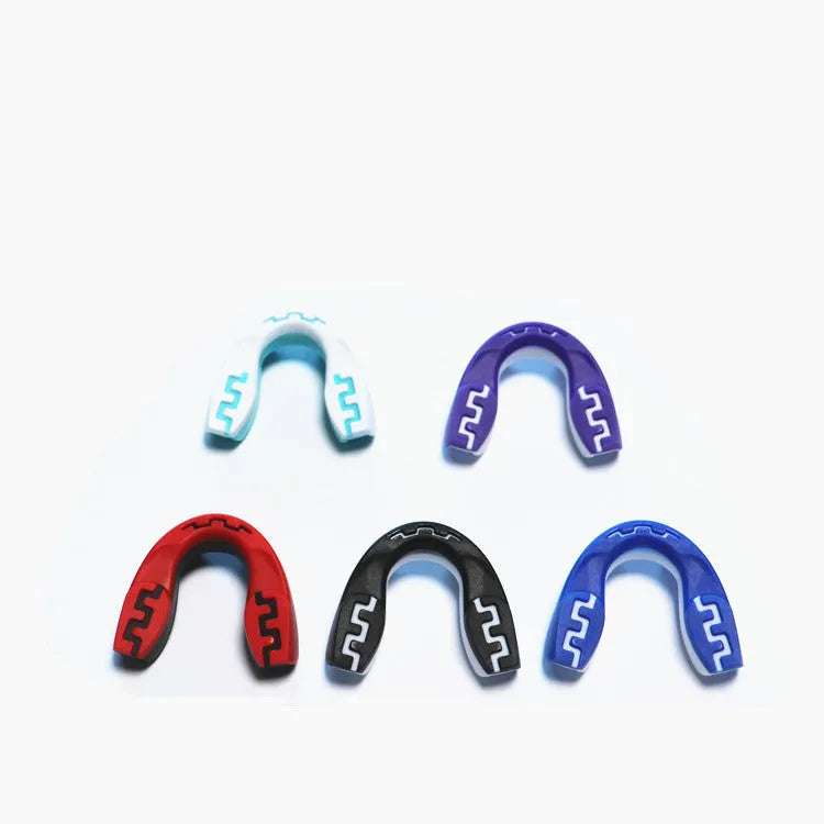 Adult boxing mouthguard with printed teeth pattern for Sanda and Taekwondo