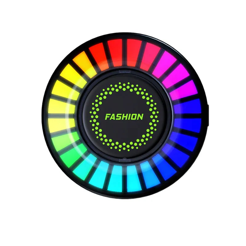 Car vent-mounted aromatherapy diffuser with RGB rhythm lighting and voice control features