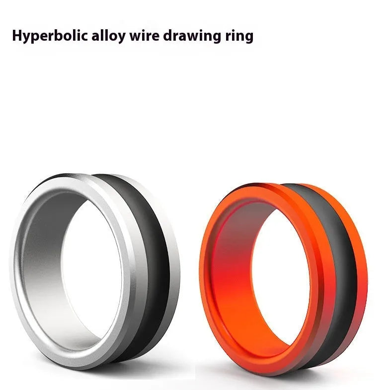 Orange and silver alloy fishing hand guard pull loop tool with non-slip grip.
