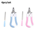 Pet nail scissors and dog cat nail clippers set in blue colour for home grooming
