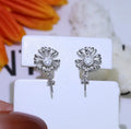 S925 sterling silver baroque flower earring holder with gold or silver finish option