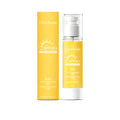 50 ml bottle of shiny sunscreen spray with shimmer, for face and body protection.
