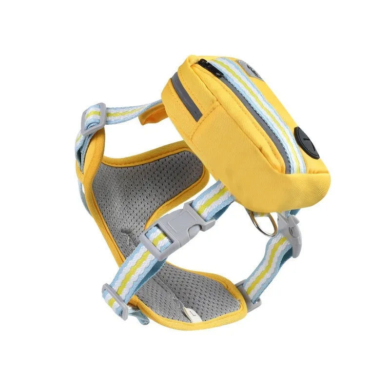 Explosion-proof anti-strangulation pet harness for dogs with chest design and 1.5 metre holding rope