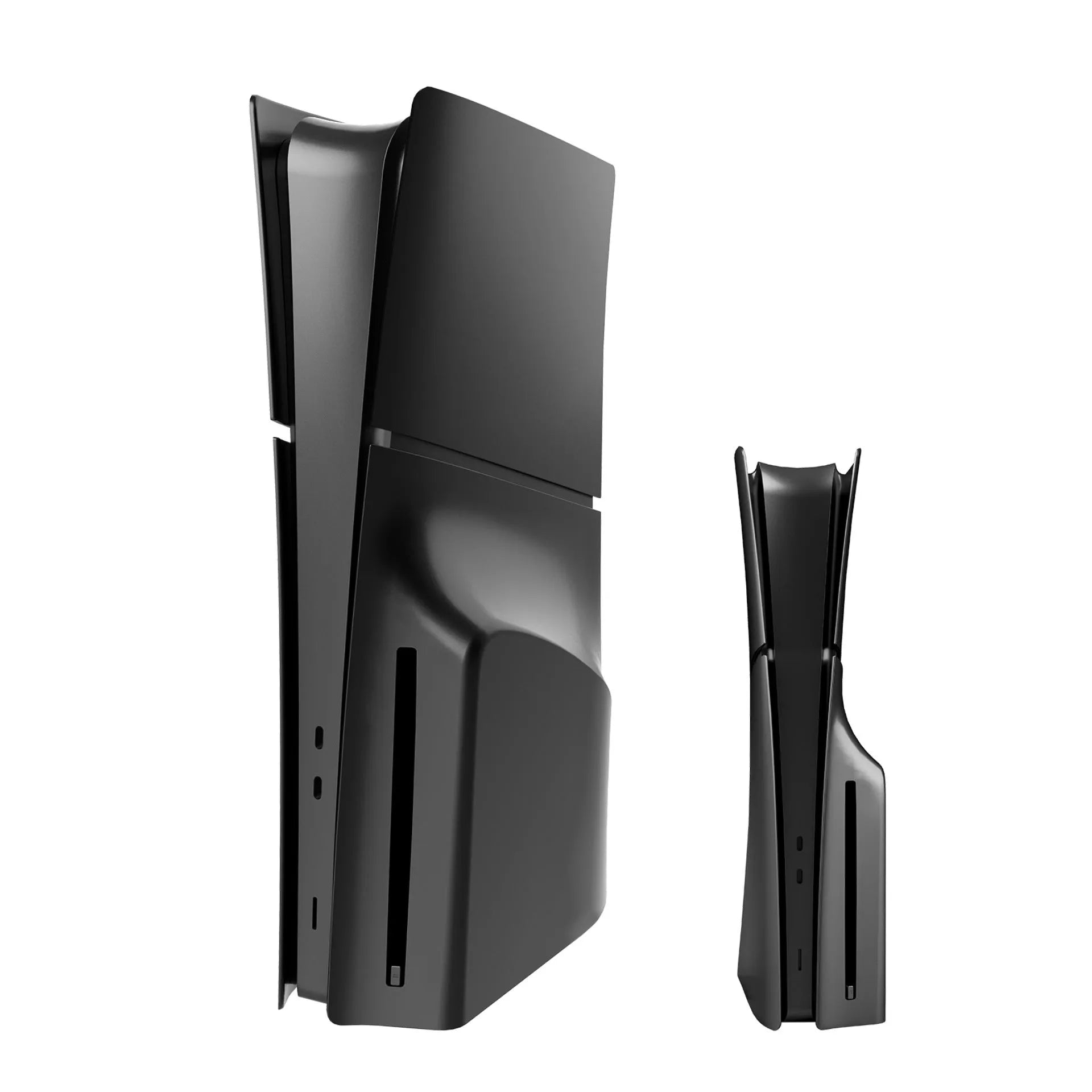 PS5 Slim replacement protective shell in ABS plastic showing four-piece construction for console customisation