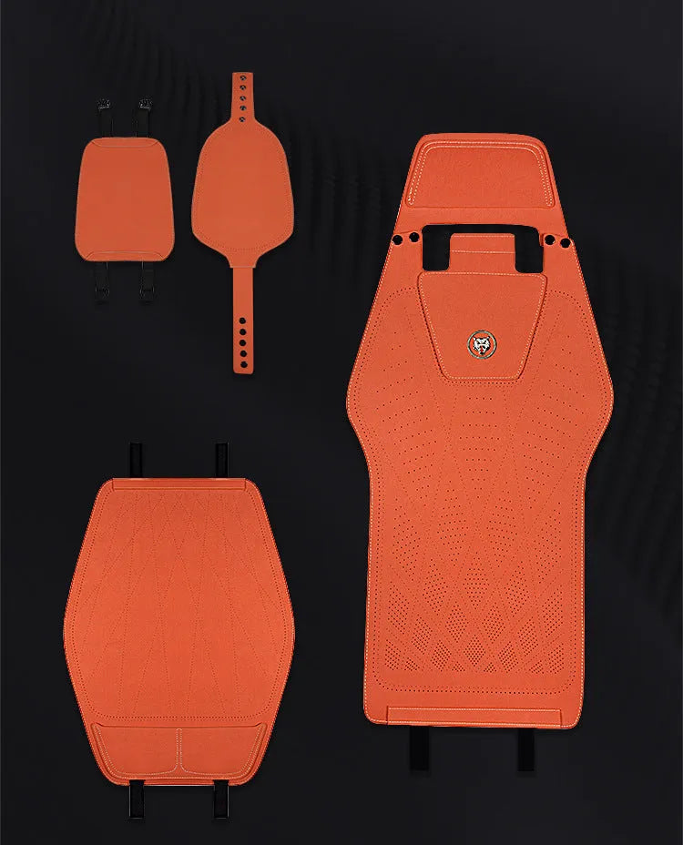 Tailored leather ultra thin fur car seat cover shown in one of six colour options.