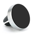 Compact magnetic car air vent phone holder in rose gold, black, silver, red, and gold colours.