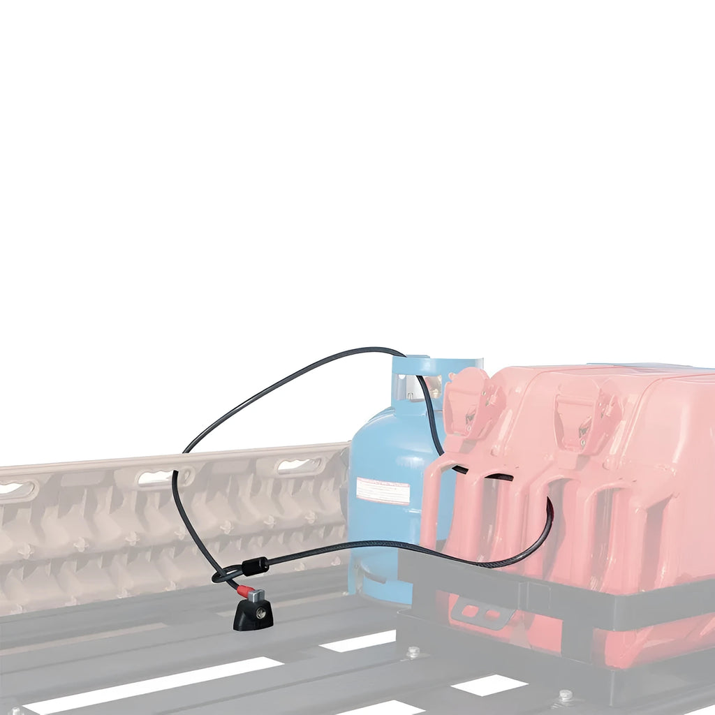 Plastic sheathed steel cable lock for roof platform security in 600mm or 1200mm lengths