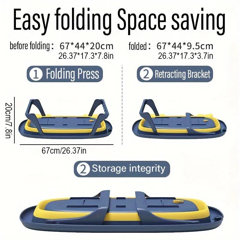 Blue foldable plastic pet tub for small dogs and cats