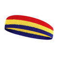 Colourful striped sports headband for adult yoga and running activities