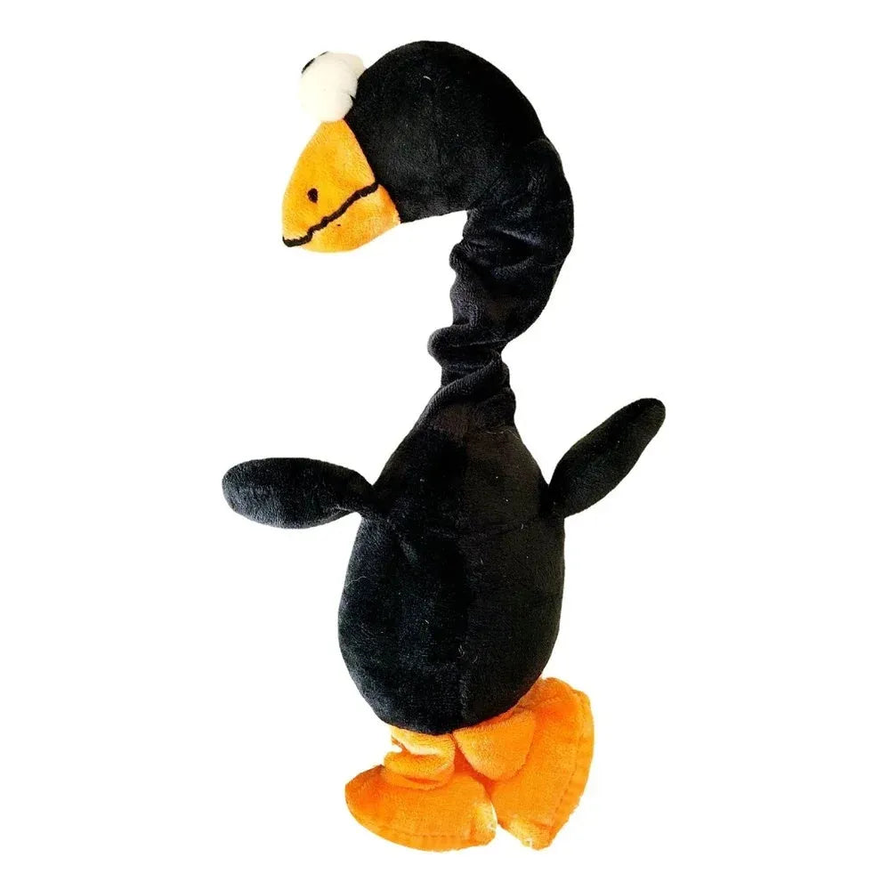 Squeaky screaming chicken dog chew toy in black, green, or orange colour