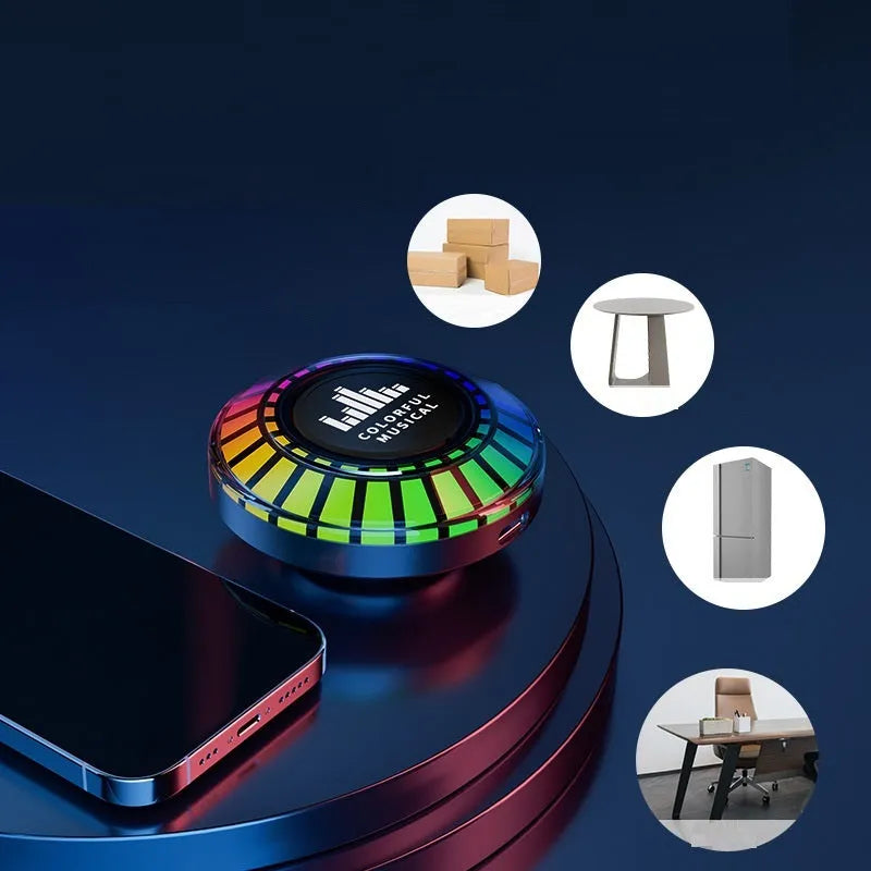 Voice control Bluetooth LED atmosphere lamp with polar light effects and compact 3.1cm dimensions