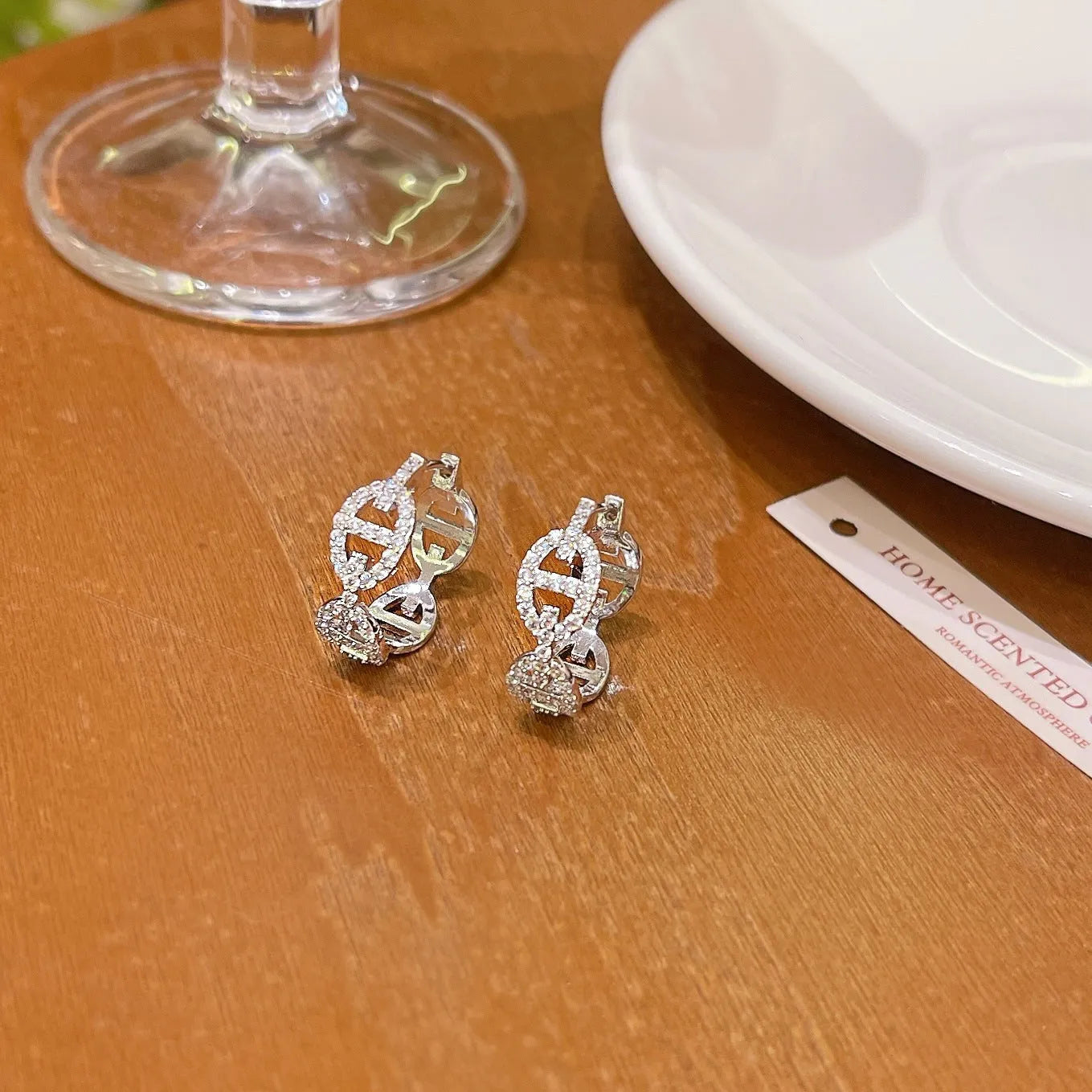 Ladies casual copper earrings with electroplated silver, gold or rose gold finish and thick gold plating
