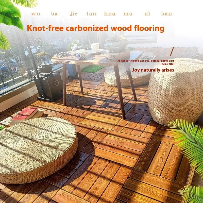 Camphor pine floor panels 30x30cm in modern simplicity style