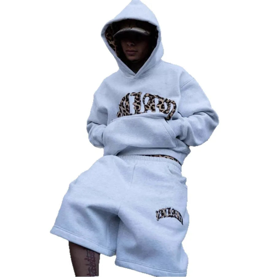 Men's patchwork double waist loose trousers in elastic polyester fabric for hip hop and sports wear