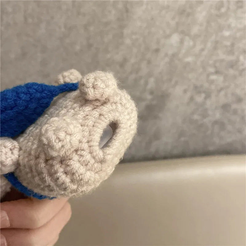 Handmade knitted koala bear backpack design protective sleeve for Apple AirPods cases