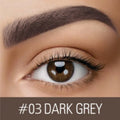 Waterproof eyebrow cream in dark gray and golden yellow shades with quick-drying formula
